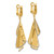 Leslie's 14KT Gold  Two-tone Polished & Diamond Cut  Post Omega Dangle Earrings LE2756