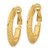 Leslie's 14KT Gold  Polished and Diamond Cut  Knife Edge Omega Back Hoop Earrings LE2703