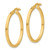 Leslie's 14KT Gold  Polished with Pattern Hoop Earrings LE2686