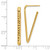 Leslie's 14KT Gold  Polished and Diamond-cut Triangle Post Earrings LE2690