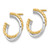 Leslie's 14KT Gold  W/White Rhodium Polished and Twisted Post Earrings LE2658