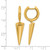 Herco 18K Polished Dangling Cone Hinged Round Hoop Earrings 14VAEA106Y