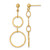 Herco 14KT Gold  Polished Circle and Oval Link Post Dangle Earrings 14GIEAP17Y