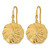 Herco 14KT Gold  Polished and Textured Diamond Swirl Circle Shephard Hook Dangle Earrings 14GAEA84Y