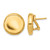 HERCO Gold Puffed Circle Omega Back Earrings BF3304G