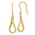 Leslie's 14KT Gold  Polished and Diamond-cut Dangle Earrings LE2643