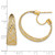 Leslie's 14KT Gold  w/Rhodium Braided Mesh Stretch Post Hoop Earrings LE2604