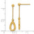 Leslie's 14KT Gold  Polished Teardrop Dangle Post Earrings LE2600