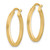 Leslie's 10KT Gold  Polished and Textured Oval Hoop Earrings LE2624