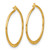 Sterling Silver Gold-tone Polished and Hammered Hoop Earrings QE17502