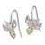 Sterling Silver Rhod-pltd w/12K Accents Hummingbird Dangle Earrings QE16968GP