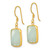 Sterling Silver Gold-plated Polished Rectangular Amazonite Dangle Earrings QE17336