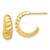 Sterling Silver Gold-tone Scalloped Post Hook Earrings QE17173GP