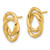 14KT Gold  Polished Interlocked Links Post Earrings TF2177W 14KT Gold  Polished Interlocked Links Post Earrings TF2177W