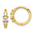14KT Gold  Madi K Polished CZ Hinged Huggie Hoop Earrings XE3244