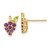 14KT Gold  Amethyst and Peridot Grapes Post Earrings SE3069