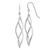 10KT Gold  White Gold Polished Long Twisted Dangle Earrings 10S1167