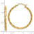 10KT Gold  Polished 2.5mm Twisted Hoop Earrings 10PRE556