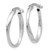 10KT Gold  White Gold Polished Oval Twist Hoop Earrings 10YE1514Y