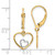 10KT Gold  w/Rhodium Heart in Heart Leverback Dangle Earrings EM5357-020-1WA