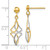 10KT Gold  Two-tone Post Dangle Earrings EM5584-007-1YA