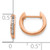 10KT Gold  Rose Gold Polished Diamond Hinged Hoop Earrings EM5453-033-1WA