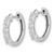 10KT Gold  White Gold Diamond Hinged Hoop Earrings TL846Y