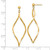 14KT Gold  Twisted Post Dangle Earrings 10LE572