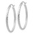14KT Gold  White Gold Lightweight Diamond-cut Oval Hoop Earrings 10LE575