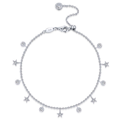 Lafonn Letter H Bracelet in Platinum Bonded Sterling Silver