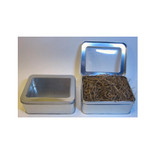 Metal Tin Box with Window Hinge (Natural Paper Stuffing Included)