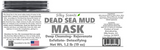 100% PURE & NATURAL Dead Sea Mineral Mud Mask - 19 OZ (1.2 POUNDS) (Exp August 2023) - LAB TESTED RESULTS! (MUD-19OZ)