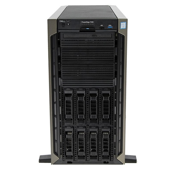 Dell PowerEdge T440 8 x 3.5" Hot Plug 2x Silver 4208 2x Trays Eight Core 2.1Ghz 256GB RAM 2x 400GB SSD H330 2x PSU