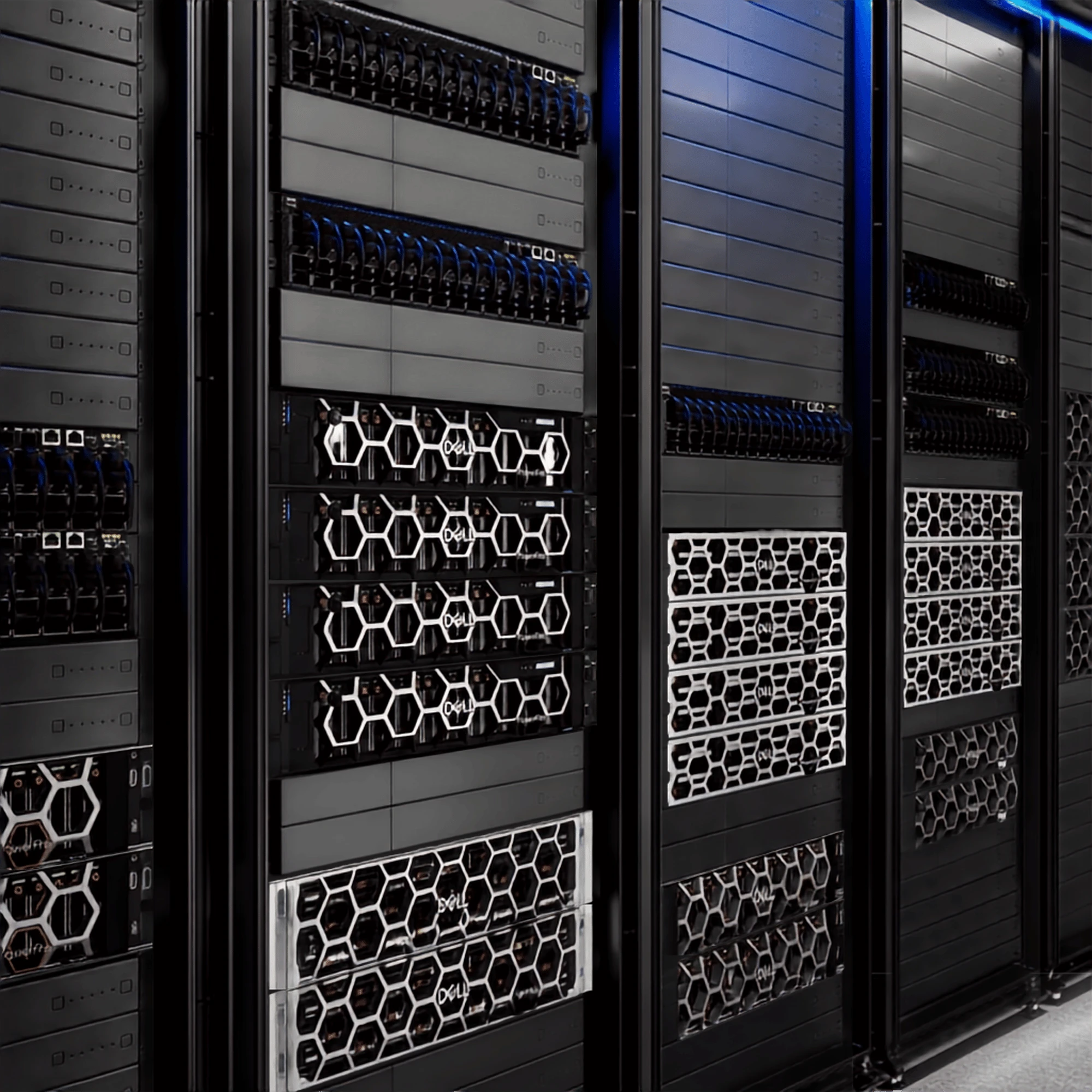 Dell server hardware in a data center