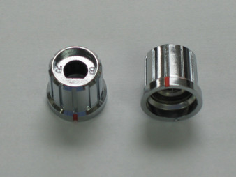 Outter Knob Chrome Cobra 148 / 29 / 25 ect plus TR296 Part # PT148N041A, Other part number are 751-079-N-001 , 751-147-9-002 PT0148060A , PT0148040A  , PT0148N041A ,  KEM-P8406 Note in the  Pictures that orange alignment mark is on the same side as the flat part of the D. If you need the orange alignment mark on the other side look at PT148N090A.  Spring included