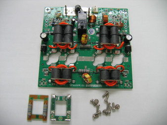Amplifier board for FFC4 and RCI2970N4 radios with two feedback boards and screws. Does not include 2SC2879 power transistors. EPA400W10G part #MT149G-P08/D08.