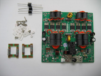 Ranger 2970N2 amp board with feedback boards and transistors. Board #EPAC40010D, assembly #MT-182J-P02/D02. Large diodes may be pre-installed on the PC board or included separately, but not both as pictured.
