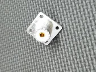 Buy the RF Industries RFU-521 UHF female SO-239 4-hole flange panel mount chassis connector. Commercial grade with PTFE dielectric for high power radios and amps.