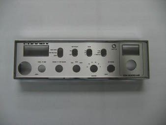 Connex CX-3300 HP Face plate and Bezel with RB, TB and +10KHz Switch Note: This version has the RB switch incorporated in the NB/ANL switch. Note that there are several version of the Connex CX-3300 HP so be sure your are ordering the correct part. Channel lens are not include but are available from our web store. Check under lens under Galaxy parts.