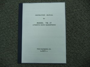 Tram TR-27 A Instruction / Service Manual