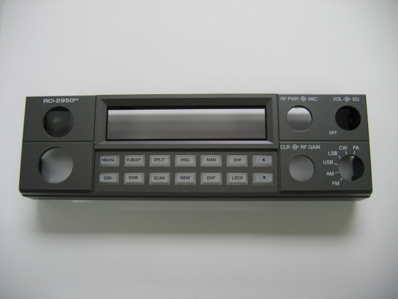 Ranger RCI-2950DX face plate set includes faceplate, keypad, LCD window lens, refractor plate, and rubber keypad replacement parts. OEM fit components.