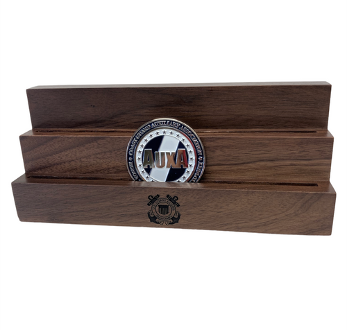 Wooden Desktop Challenge Coin Holder