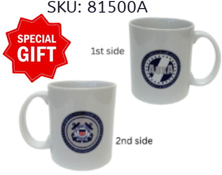 2x Classic CGAuxa White 11 oz Coffee Mug w/ free gift