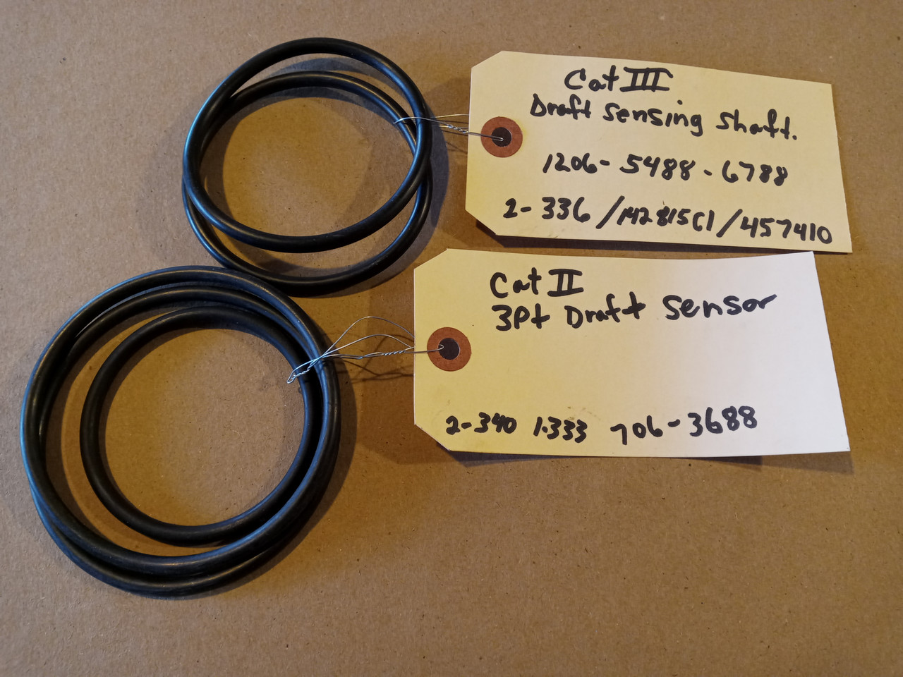 Lower 3 Point Draft Sensing Torsion Tube O-Ring Kit - Redrunrite