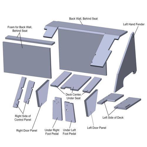 Cab Upholstery Kit (3 Colors), IH 3088 3288 3488 3688 5088 5288 5488 6388 6588 6788 7288 7488