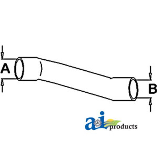 Upper Radiator Hose, IH  523 644 724 743 744 745 745S 844 845 