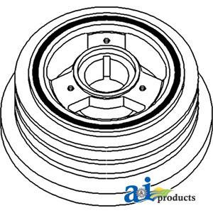 Crankshaft Damper Pulley, IH Diesel 666 686 766 886 966 986 1066 1086 3488 3588 3688 4166 4186 5088 6588, HYDRO 100, HYDRO 186, HYDRO 70, HYDRO 86 