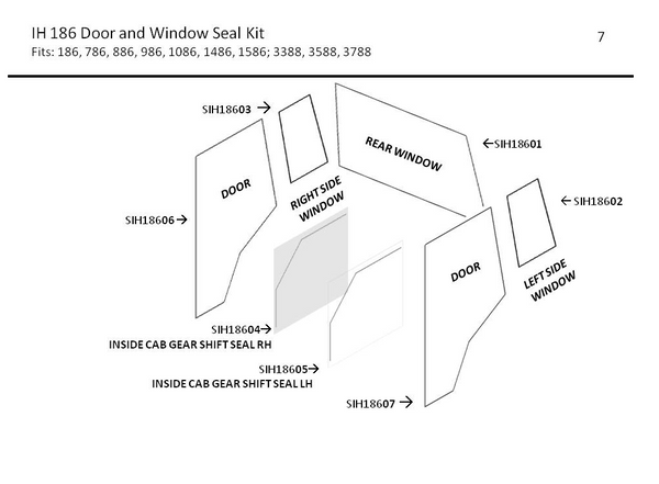 Door and Window Seal Kit, 186 - 3788 Series