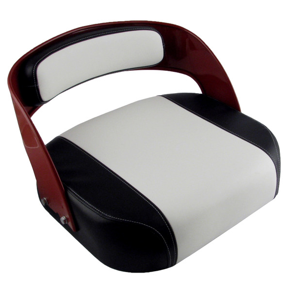 Black & White Vinyl Seat, with Wood Core