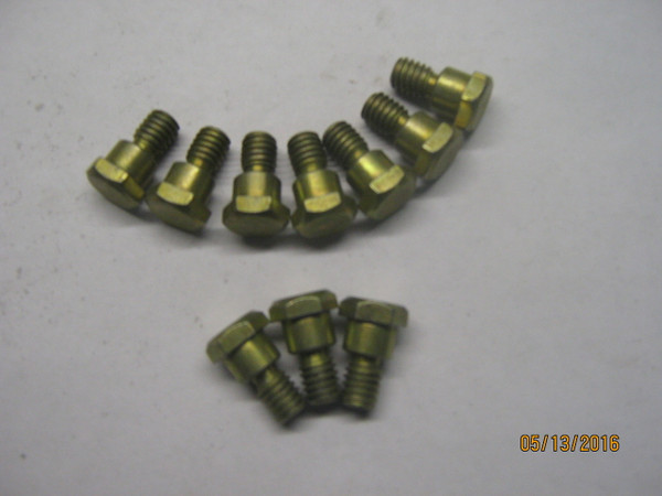 Shoulder Hood Bolts (Package of 10) IH, 66 and 86 series Tractors (Gold colored) 1/2" Head 